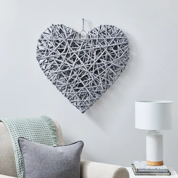 Large Wicker Heart 60cm | Dunelm (migrated)