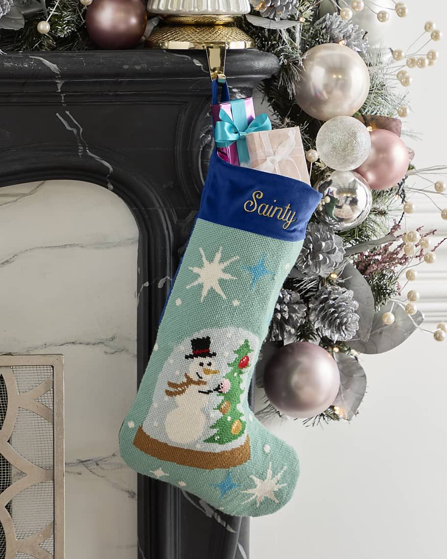 Bauble Stockings x Sainty Nelsen "The Most Wonderful Time of the Year" Christmas Stocking, Person... | Neiman Marcus