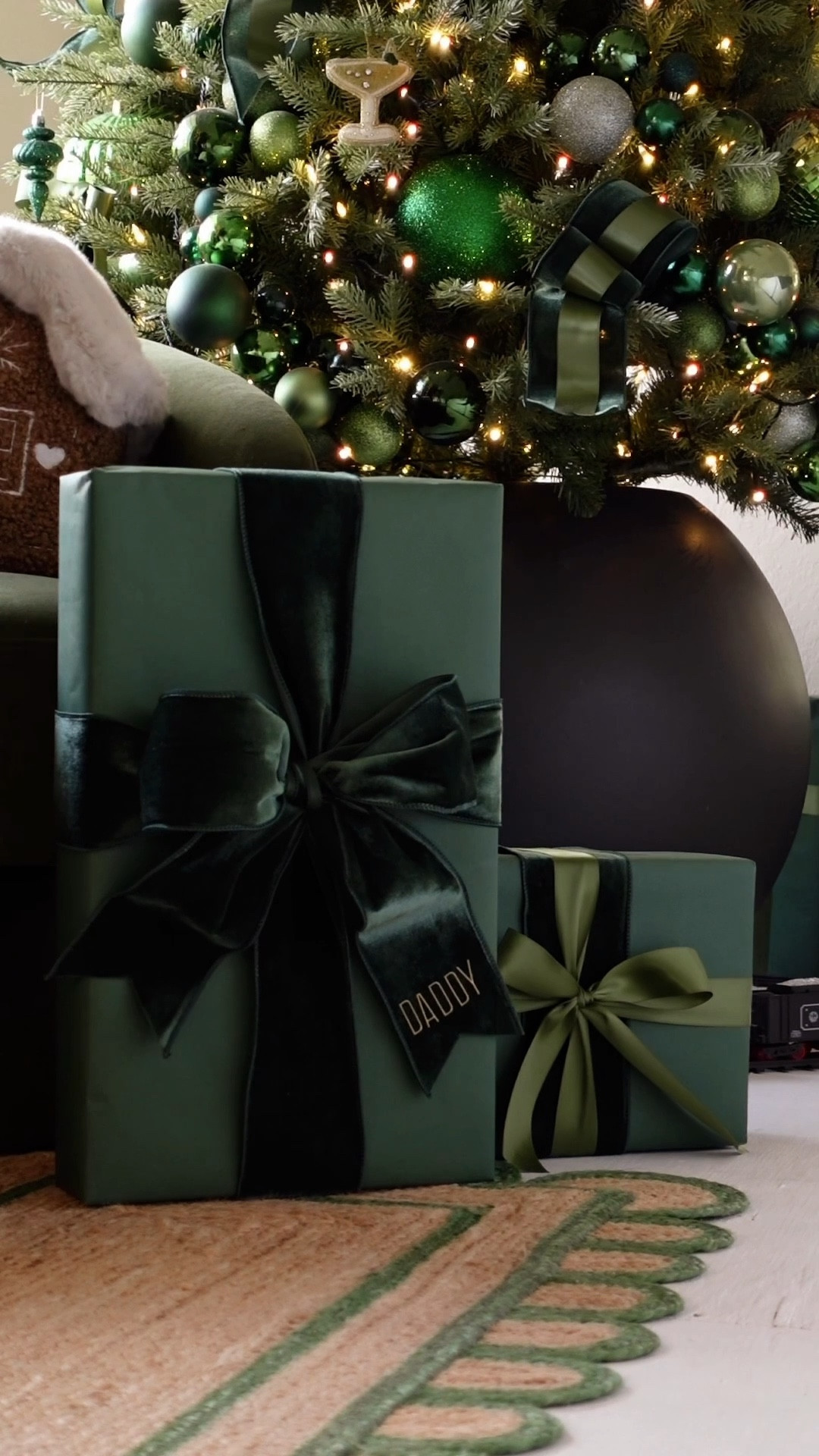Amazon gift wrap. Green satin ribbon. Green wrapping paper. #meandmrjones 

#LTKGiftGuide #LTKHoliday #LTKHome