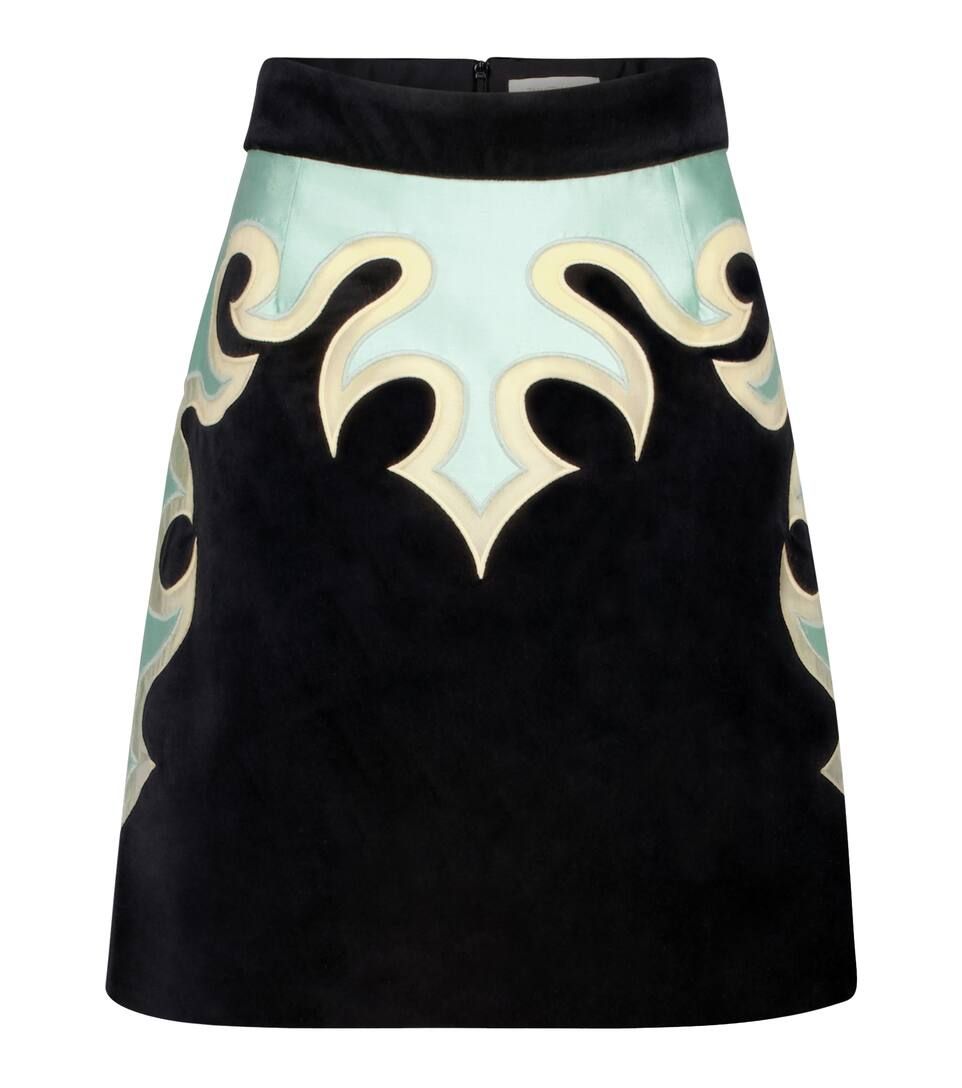 Ladybeetle Mystic stretch-cotton velvet miniskirt | Mytheresa (US/CA)