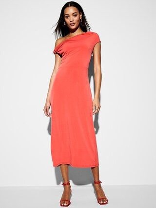 The Occasion by Old Navy One-Shoulder Midi Dress | Old Navy (US)