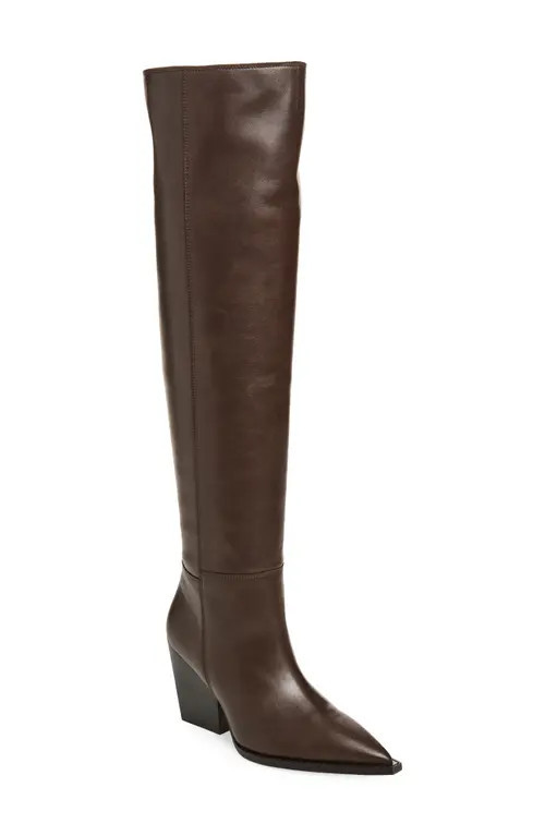 AllSaints Reina Over the Knee Boot in Brown at Nordstrom, Size 10.5Us | Nordstrom