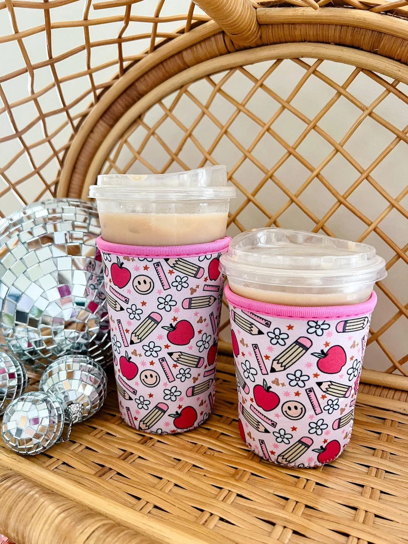 Back to School Coffee Sleeve | Iced Coffee Sleeve | Coffee Lover | Trendy Coffee Sleeve | Gift Gi... | Etsy (US)