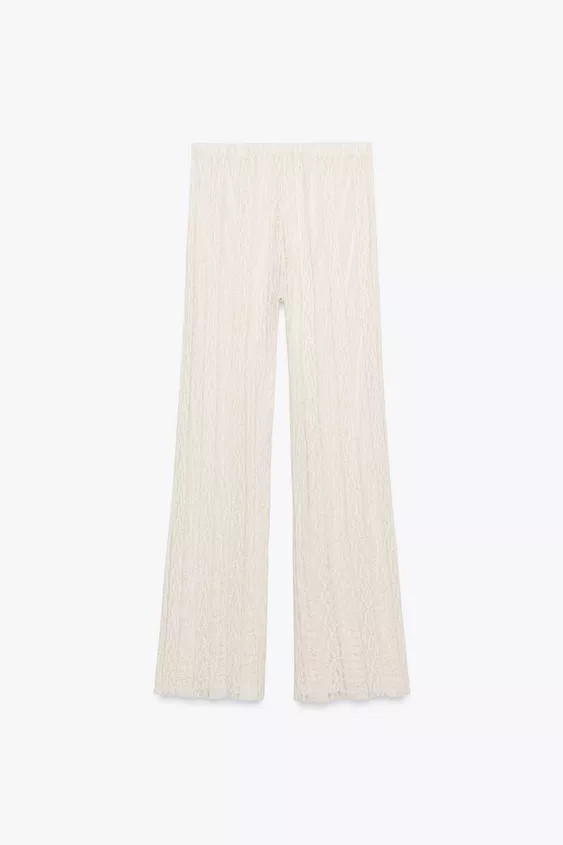TEXTURED LACE PANTS | Zara US