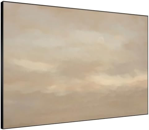 SIGNWIN 60"x72" Extra Large Framed Wall Art Neutral Sky Beige Cloud Print for Home Living Room Be... | Amazon (US)