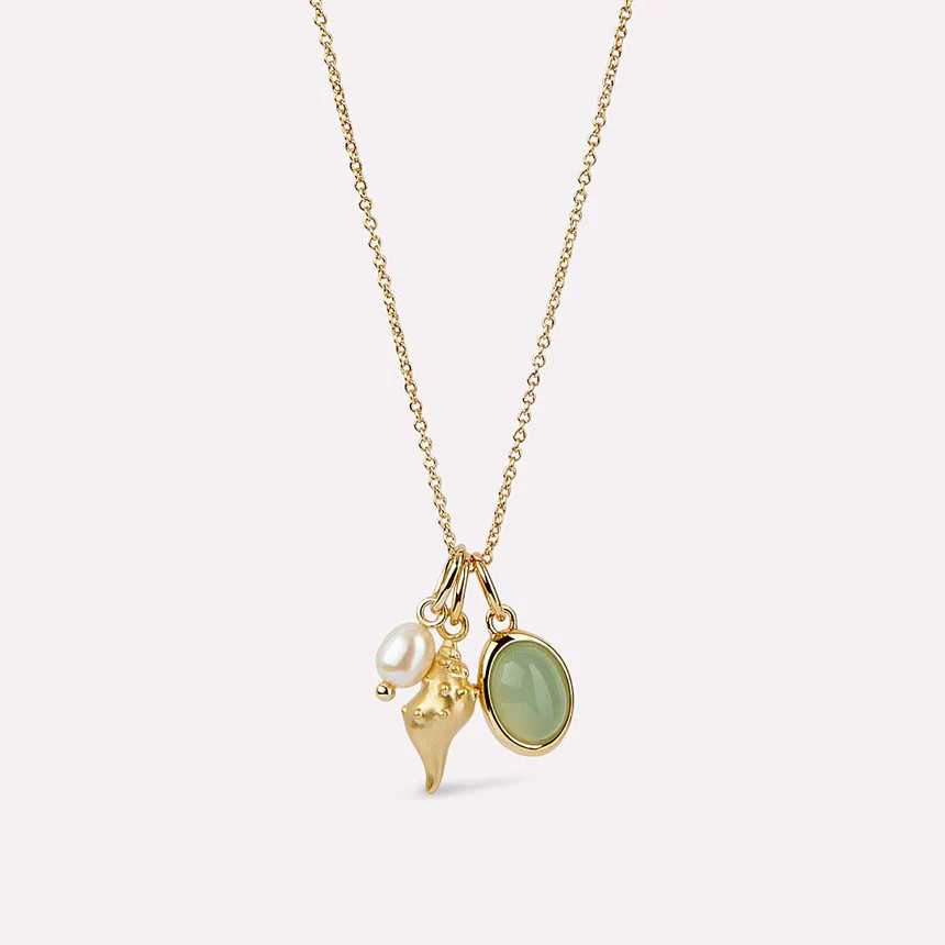Gold Charm Necklace - Ocean | Ana Luisa