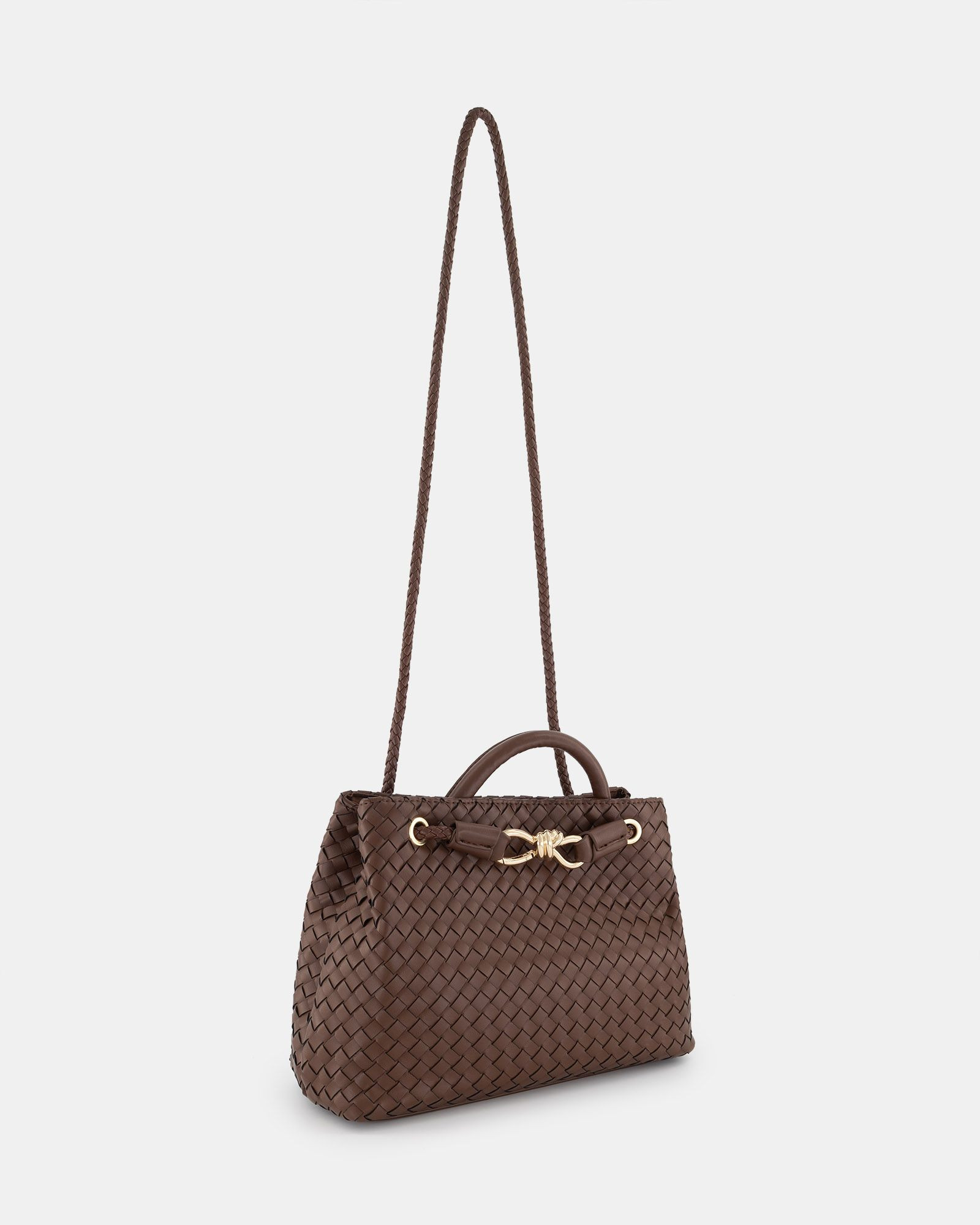 AZUSA MILK CHOCOLATE TOP HANDLE BAG | Novo Shoes