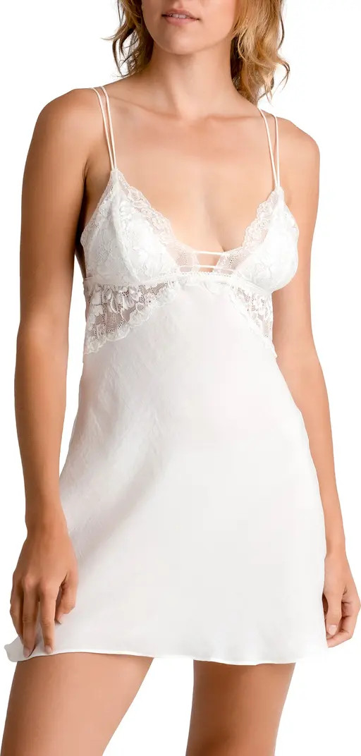 Lace Satin Chemise | Nordstrom