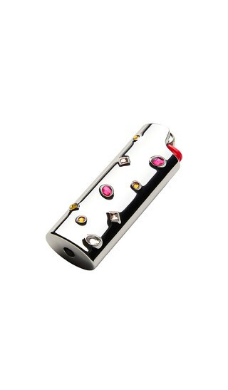 Edie Parker Little Gems Lighter Cases in Metallic Silver. | Revolve Clothing (Global)