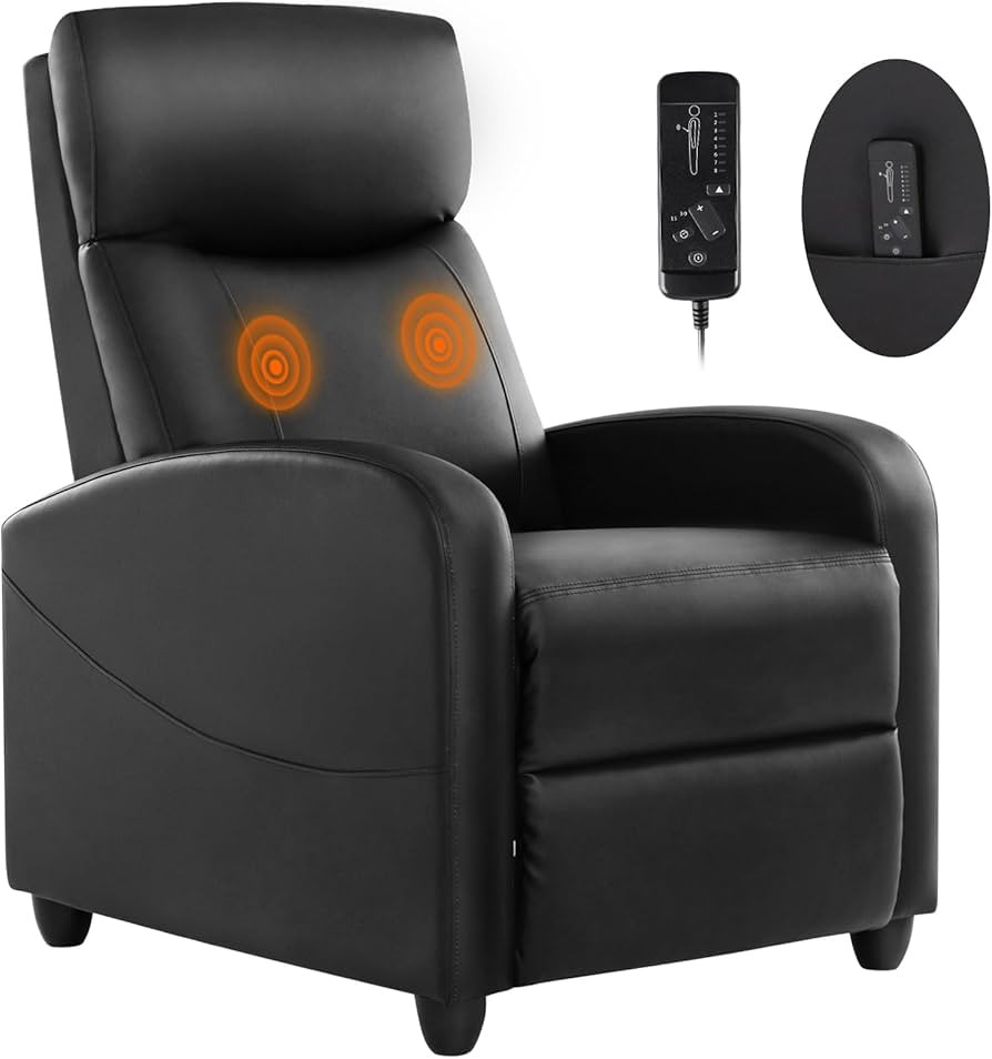 Sweetcrispy Massage Recliner Chair for Adults, Adjustable Home Theater Seating with Lumbar Suppor... | Amazon (US)