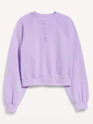 SoComfy Oversized Button-Front Sweatshirt | Old Navy | Old Navy (US)