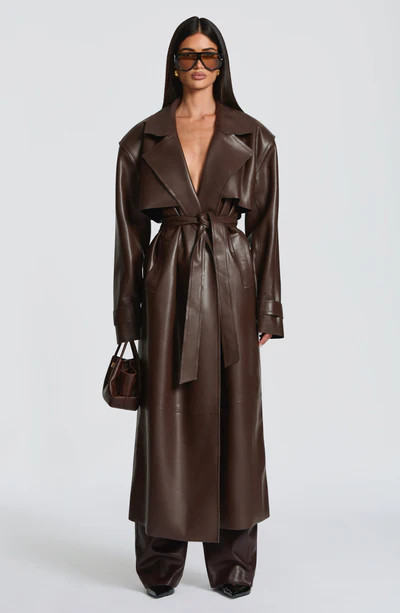 Bridget Trench Coat - Plum Brown | Babyboo (global)