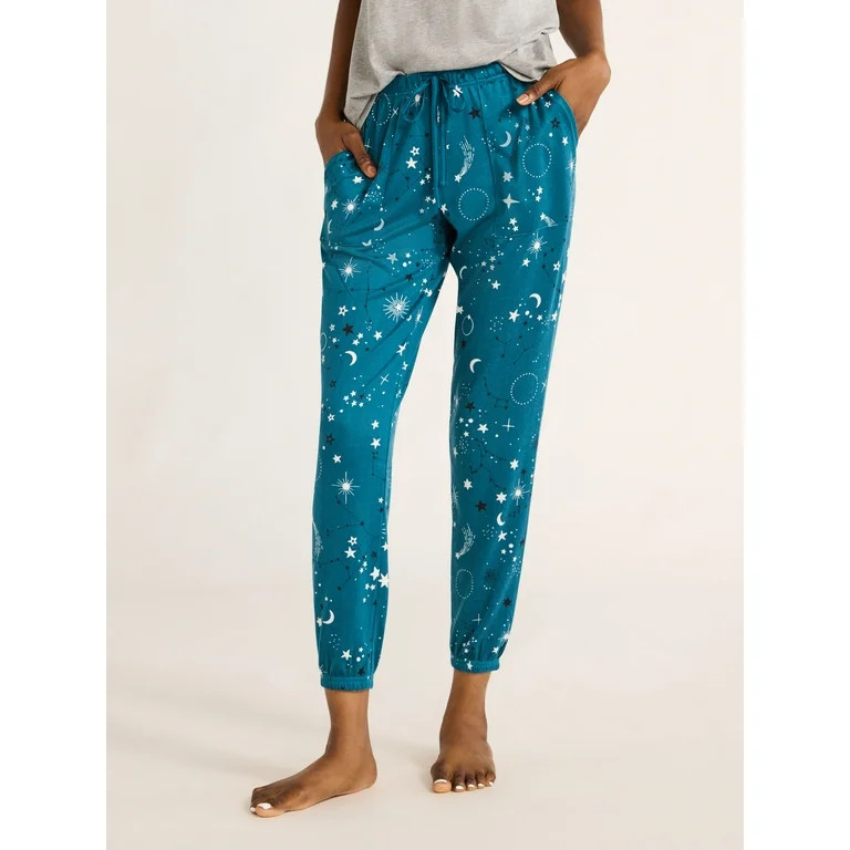 Joyspun Women's Hacci Knit Jogger Sleep Pants, 29” Inseam, Sizes XS to 3X | Walmart (US)