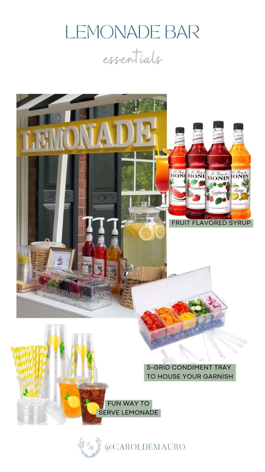 lemonade bar, summer drink, summer party, hosting idea, outdoor party, fruit flavored syrup, condiments tray, lemon printed plastic cups, amazon finds

#LTKfoodie #LTKHome