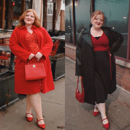 What’s your pleasure: spicy🌶️ or sweet🍫? Two very different Valentine’s Day outfit ideas, each featuring chic overcoats from @ullapopkenusa. The red ($74 with code 2024LIZ25) has a vintage Mrs. Maisel vibe and looks great worn open over a dress. The black is a faux leather trench ($105 with code 2024LIZ25) that’s giving The Matrix. Buttoned up or worn open, it’s a transitional piece you’ll wear each spring and fall. Let me know which look you prefer, and ship them both on LTK!



#LTKSeasonal #LTKplussize #LTKsalealert