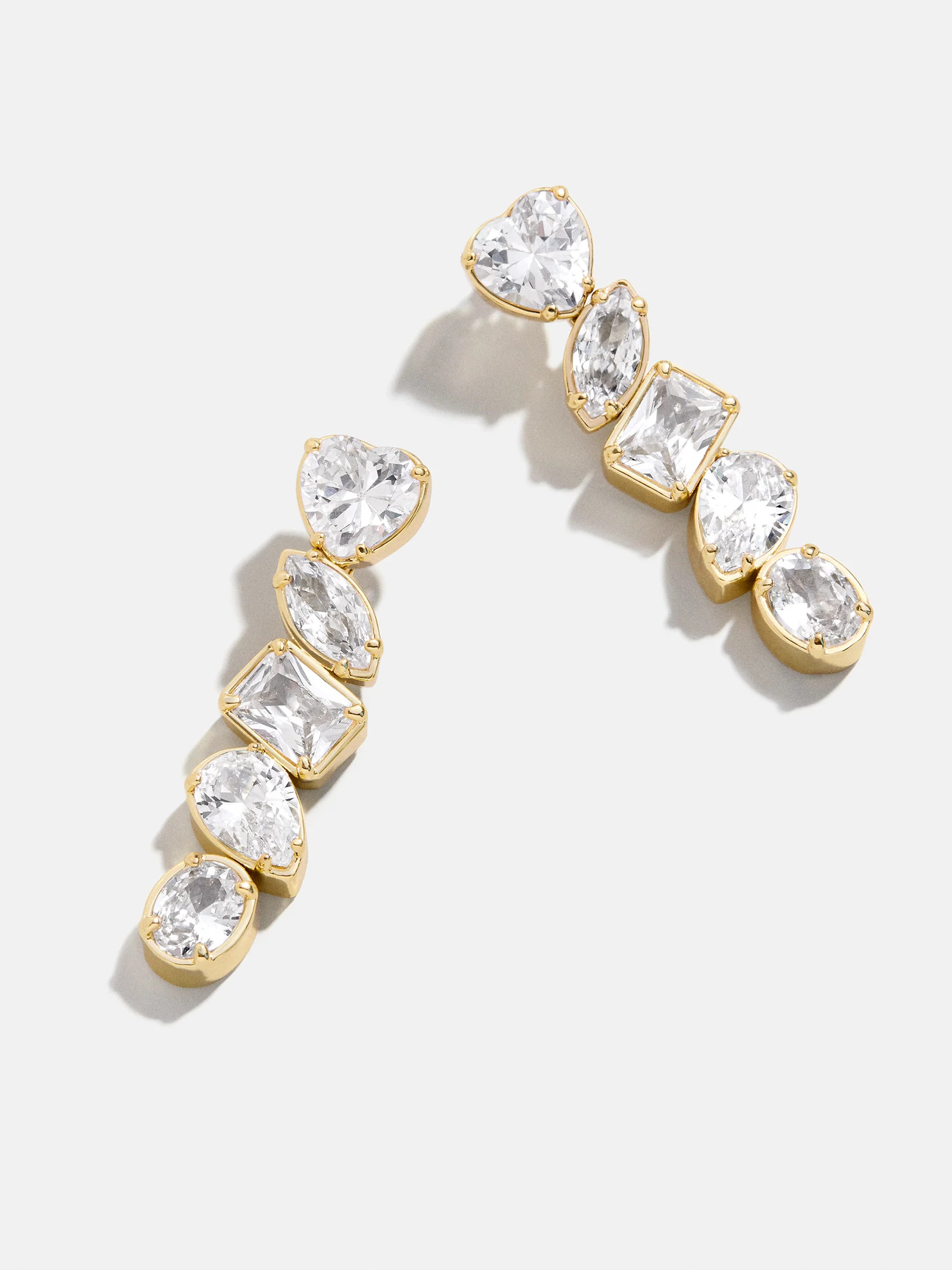 Eva Drop Earrings - Gold/Pavé | BaubleBar (US)