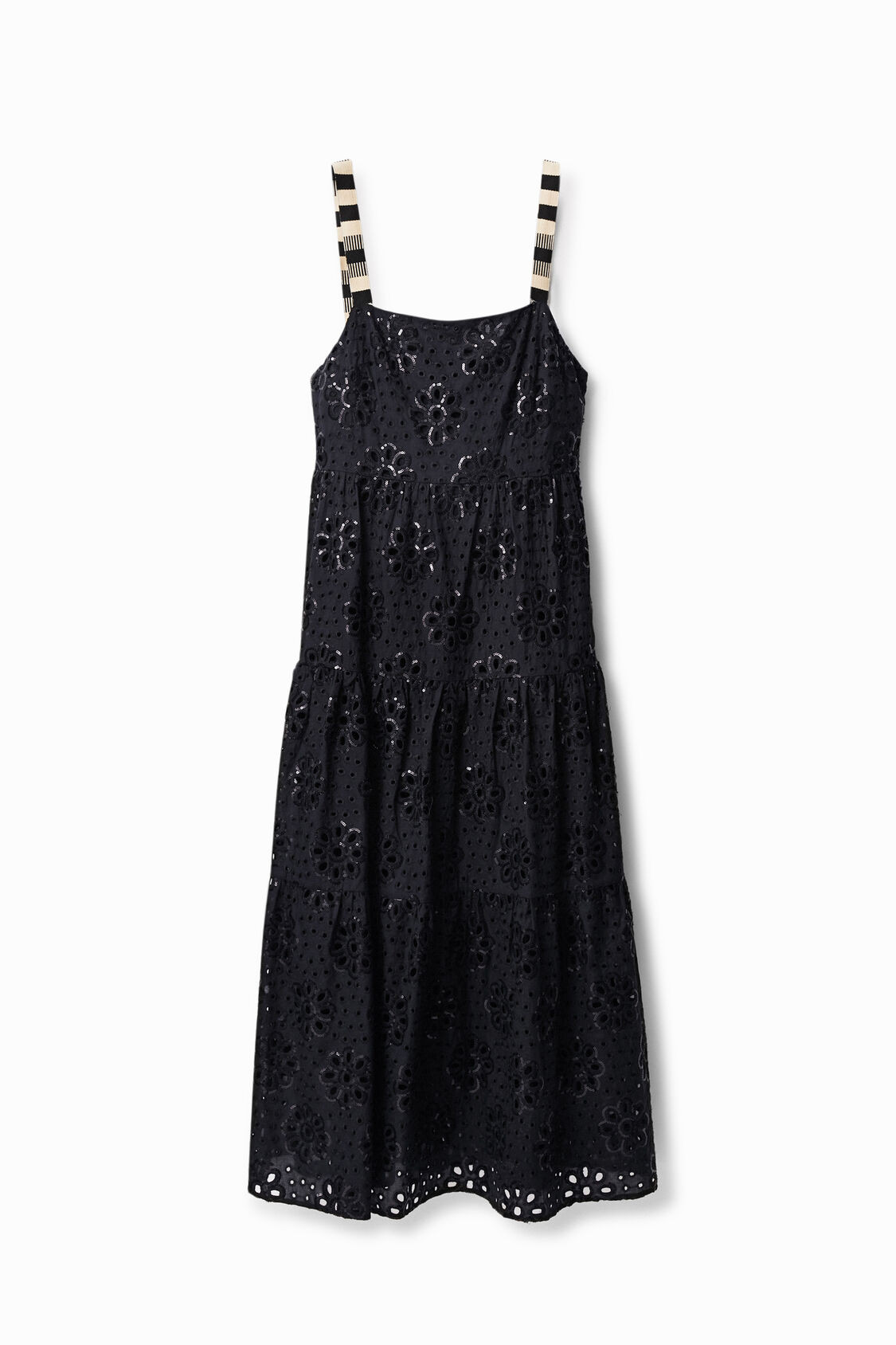 Swiss embroidery maxi dress | Desigual (UK)