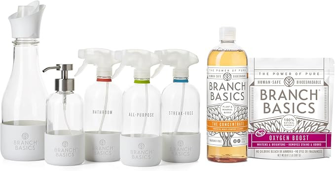 Branch Basics Premium Starter Kit in Glass: All Purpose Cleaner, Glass Cleaner, Bathroom Cleaner,... | Amazon (US)