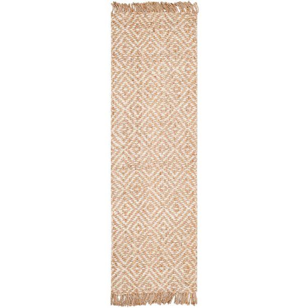 SAFAVIEH Natural Fiber Roland Braided Jute Runner Rug, Natural/Ivory, 2'6" x 8' - Walmart.com | Walmart (US)