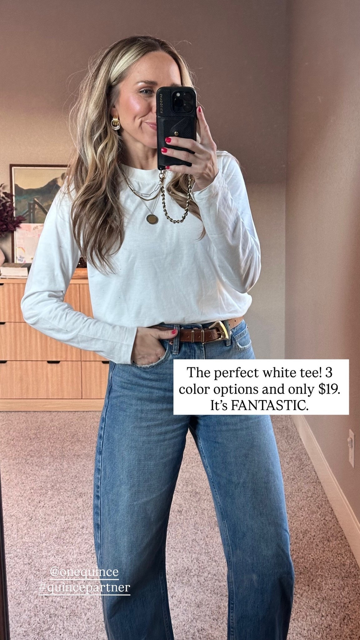 This white tee is perfection! Perfect mom tee, great fit and only $19! Three color options. 

I did my true to size.

@onequince #quincepartner

#LTKootd #LTKGiftGuide #LTKFindsUnder50