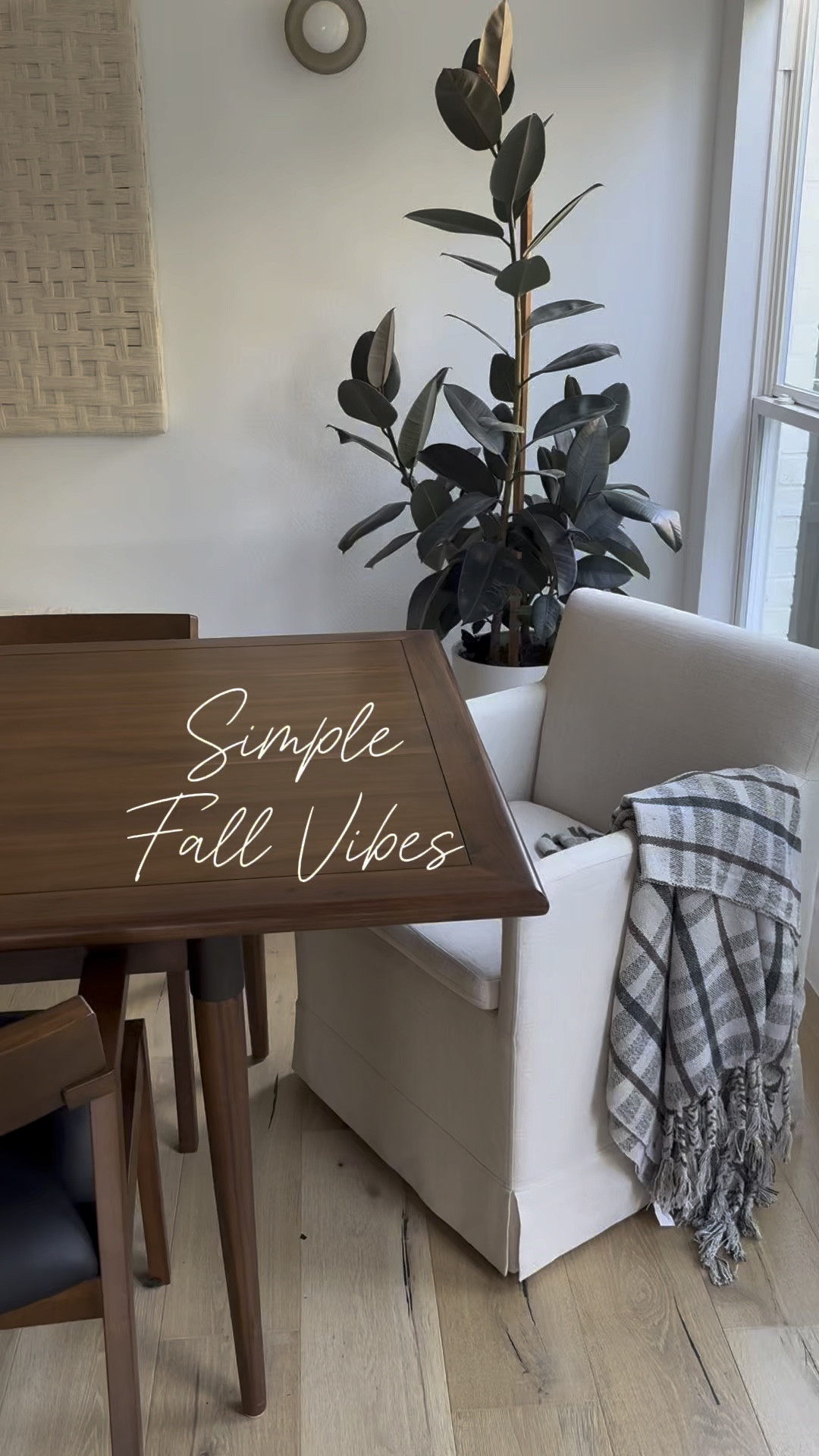 Dining room fall vibes

Cozy throw with braided fringe, plaid throw, swivel dining chair, modern white vase, dried floral, throw pillow, neutral fall decor, wall art, organic modern, 

#LTKHome #LTKFindsUnder50 #LTKSeasonal