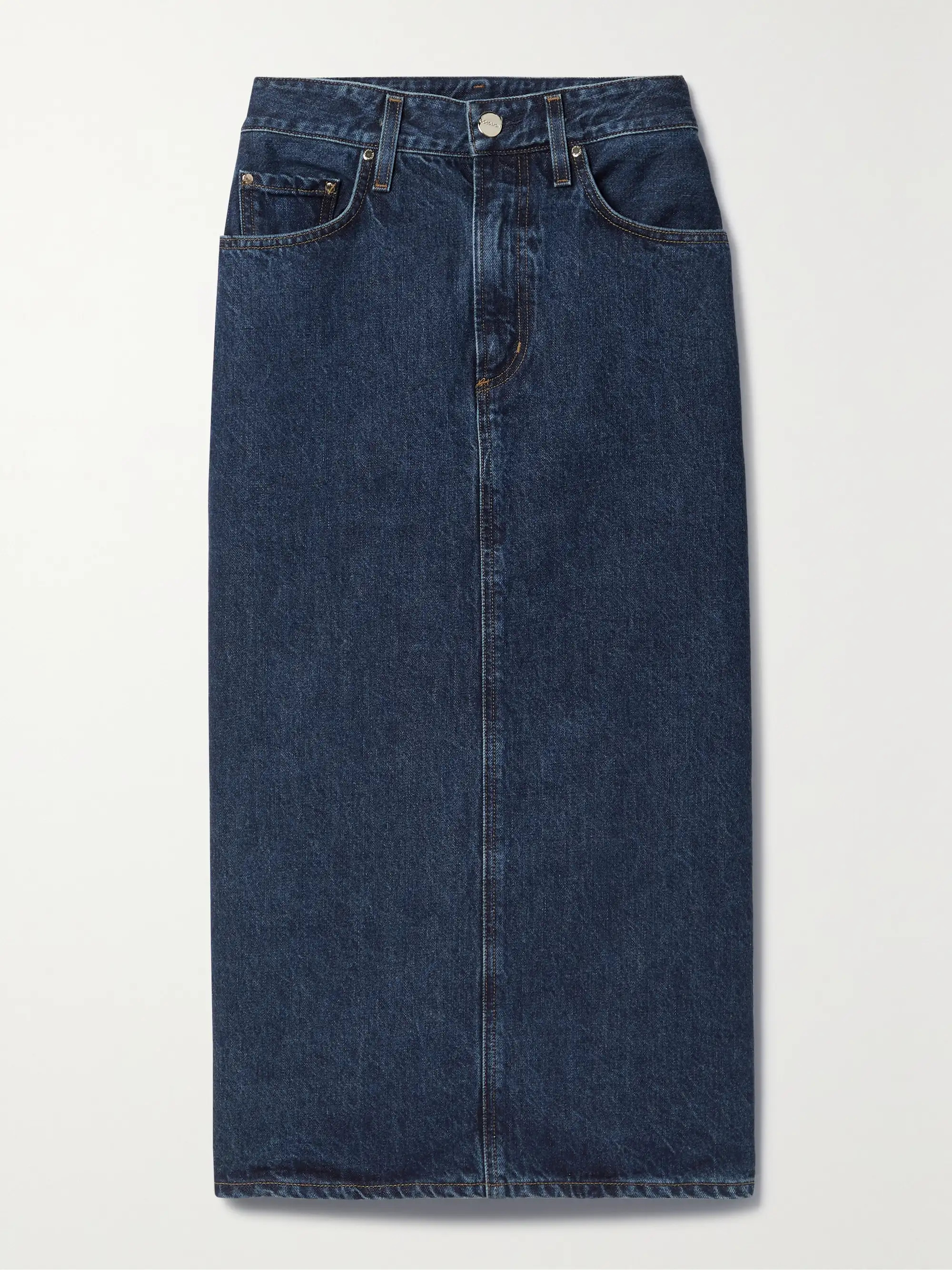 Denim midi skirt | NET-A-PORTER (US)