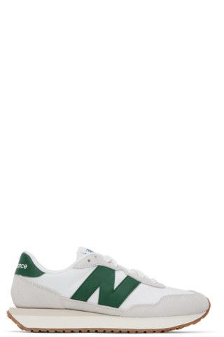 White & Gray 237 Sneakers | SSENSE