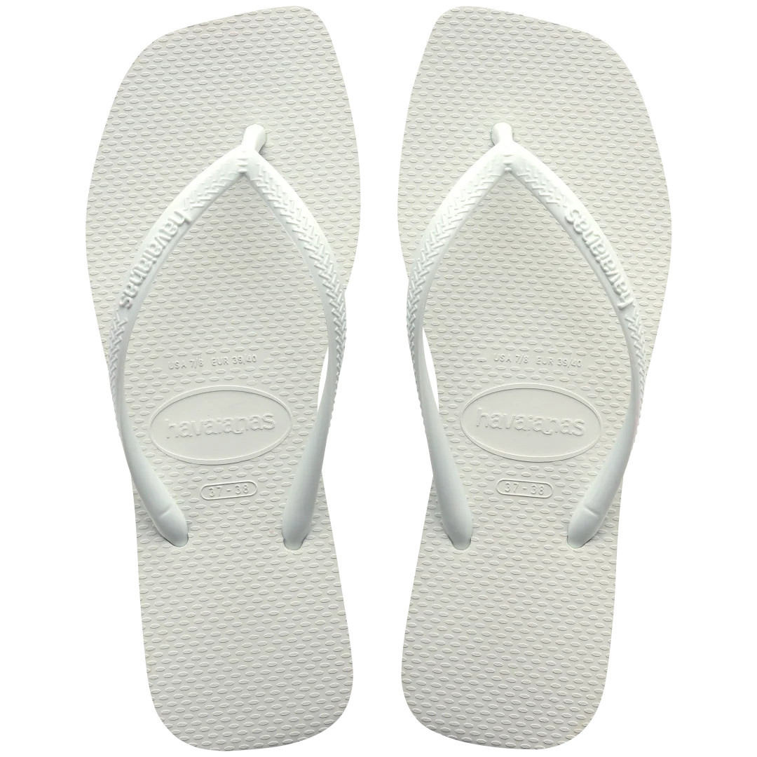 Women's Slim Square Flip Flops White | Havaianas | Havaianas