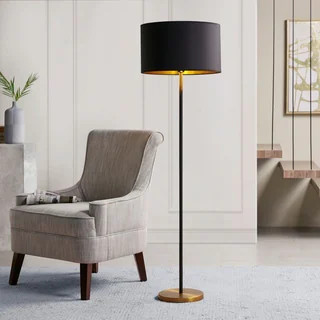 Hunts Gold/ Black Floor Lamp by Martha Stewart | Bed Bath & Beyond