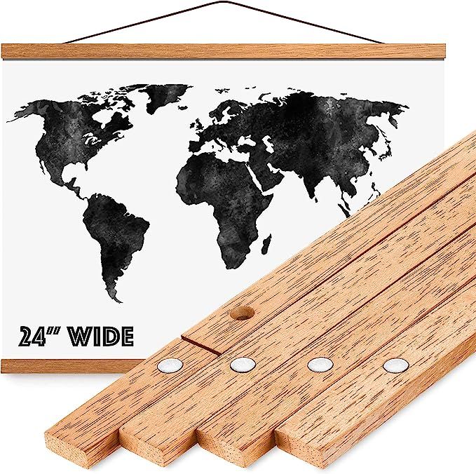 Magnetic Poster Hanger Frame 36" - Premium Quality Wood, Extra Strong Magnets, Quick & Easy Setup... | Amazon (US)