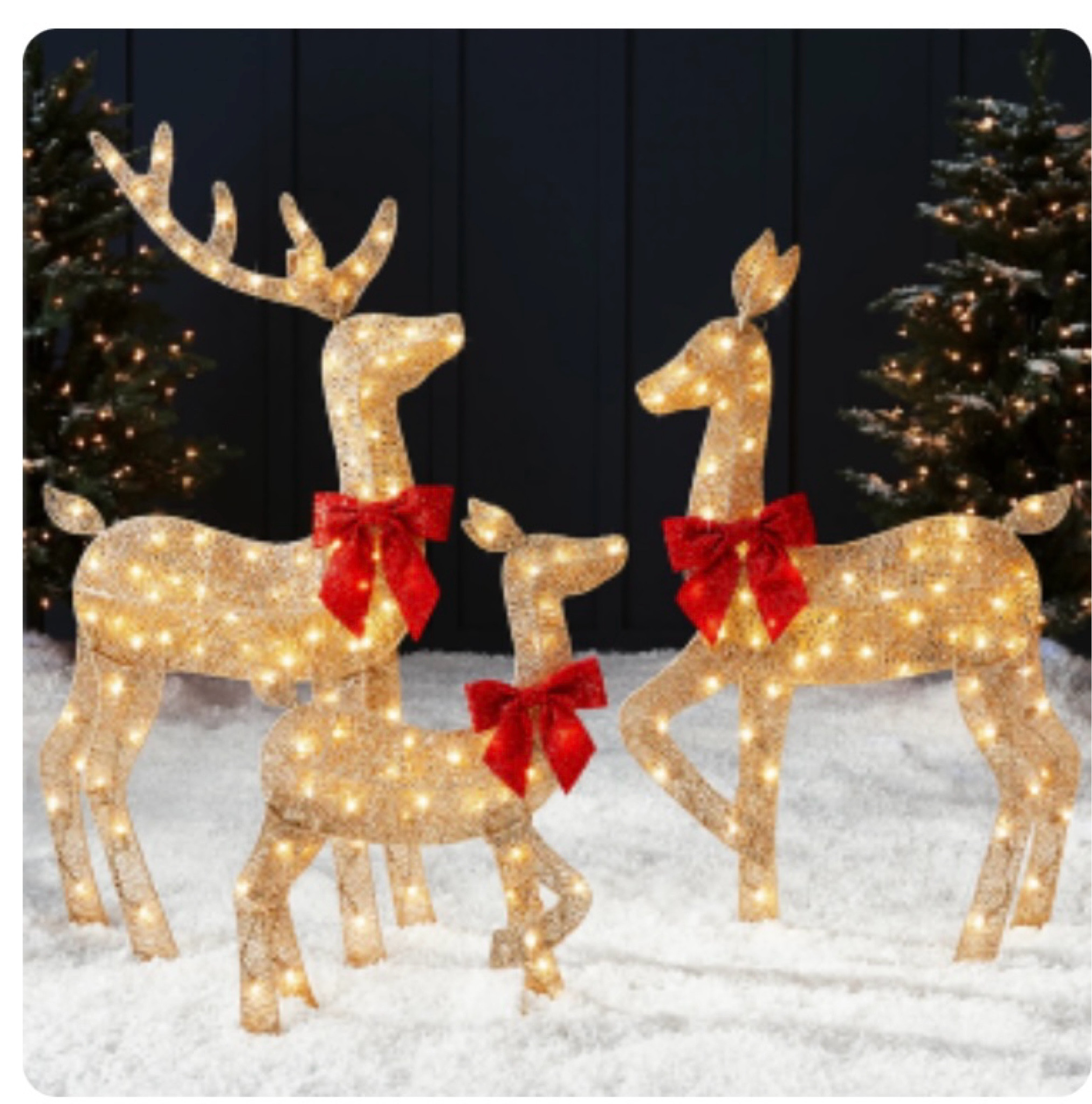 Best Choice Products 4ft 3-Piece Lighted 2D Christmas Deer Set Outdoor Yard Decoration w/ 175 LED Lights, Stakes - Gold

#LTKSeasonal #LTKHoliday #LTKSaleAlert