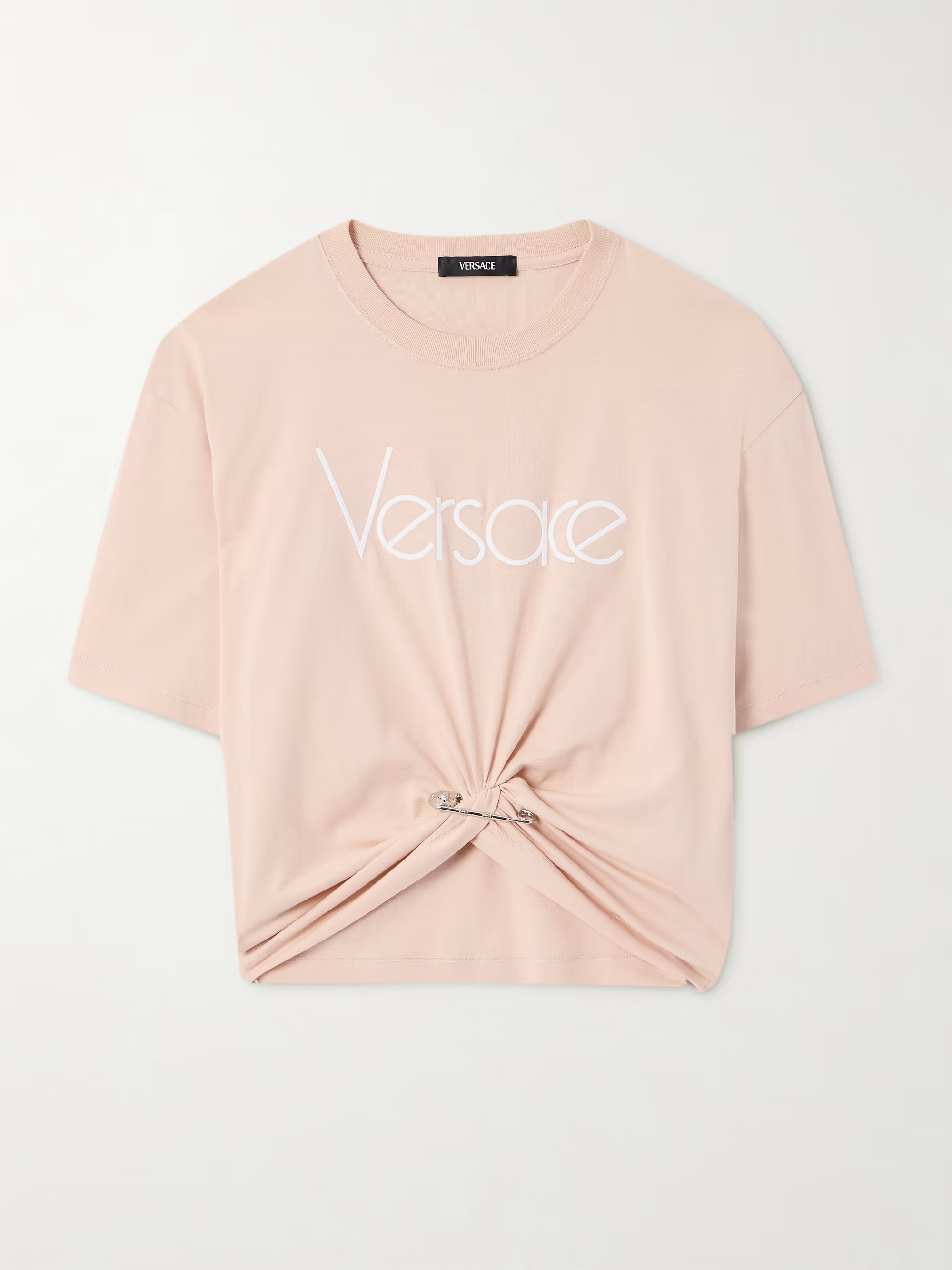 Cropped embellished cotton-jersey T-shirt | NET-A-PORTER (UK & EU)