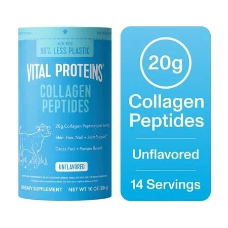 Vital Proteins Collagen Peptides Powder Supplement for Hair, Skin and Nails, Unflavored Collagen Support, 10 oz | Walmart (US)