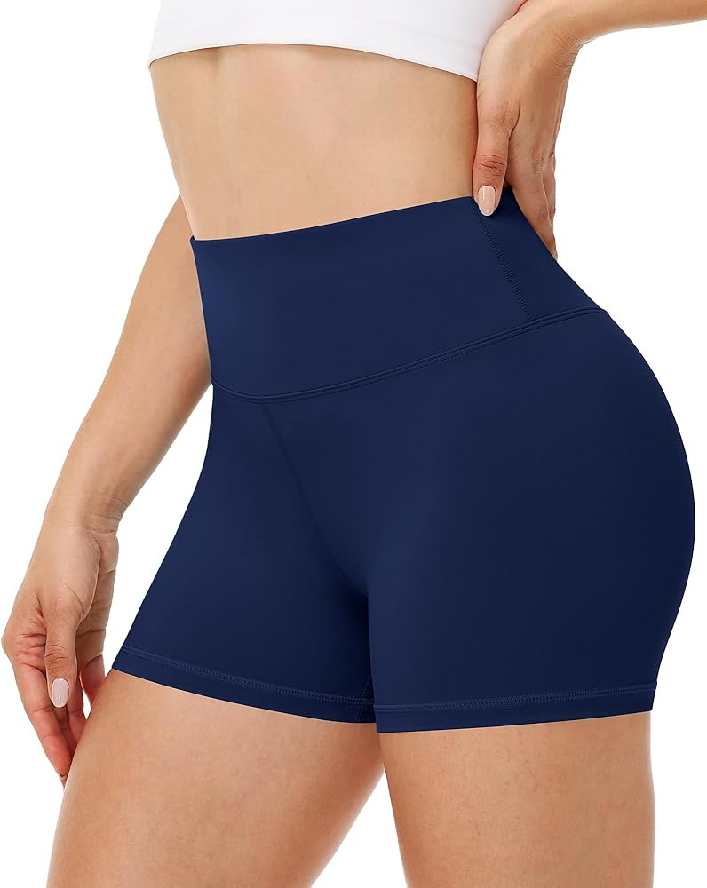 Runhit Women's Workout Biker Shorts - 3"/5"/8" High Waisted Tummy Control Spandex Booty Shorts fo... | Amazon (US)