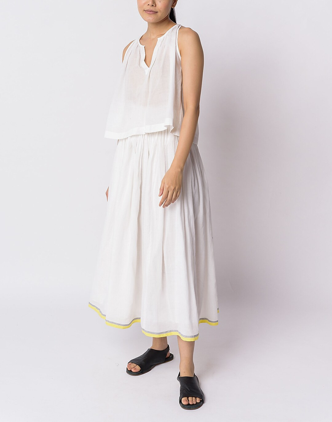 World of Crow Pearl white pull-on skirt | Madewell