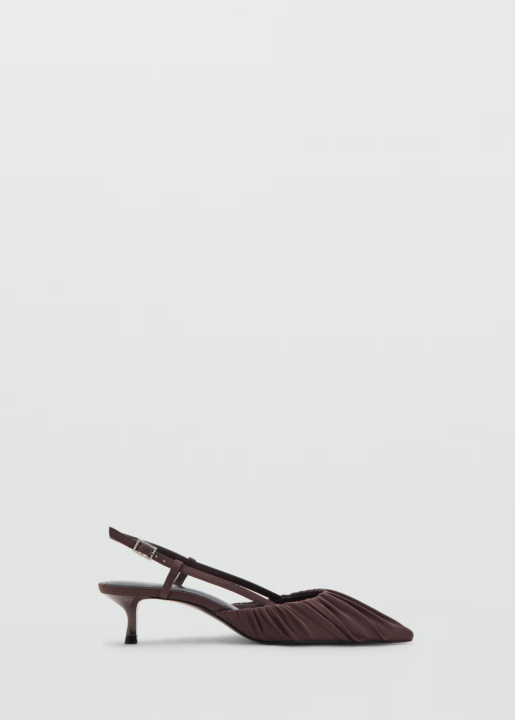 Ruched kitten-heel shoes | MANGO (UK)