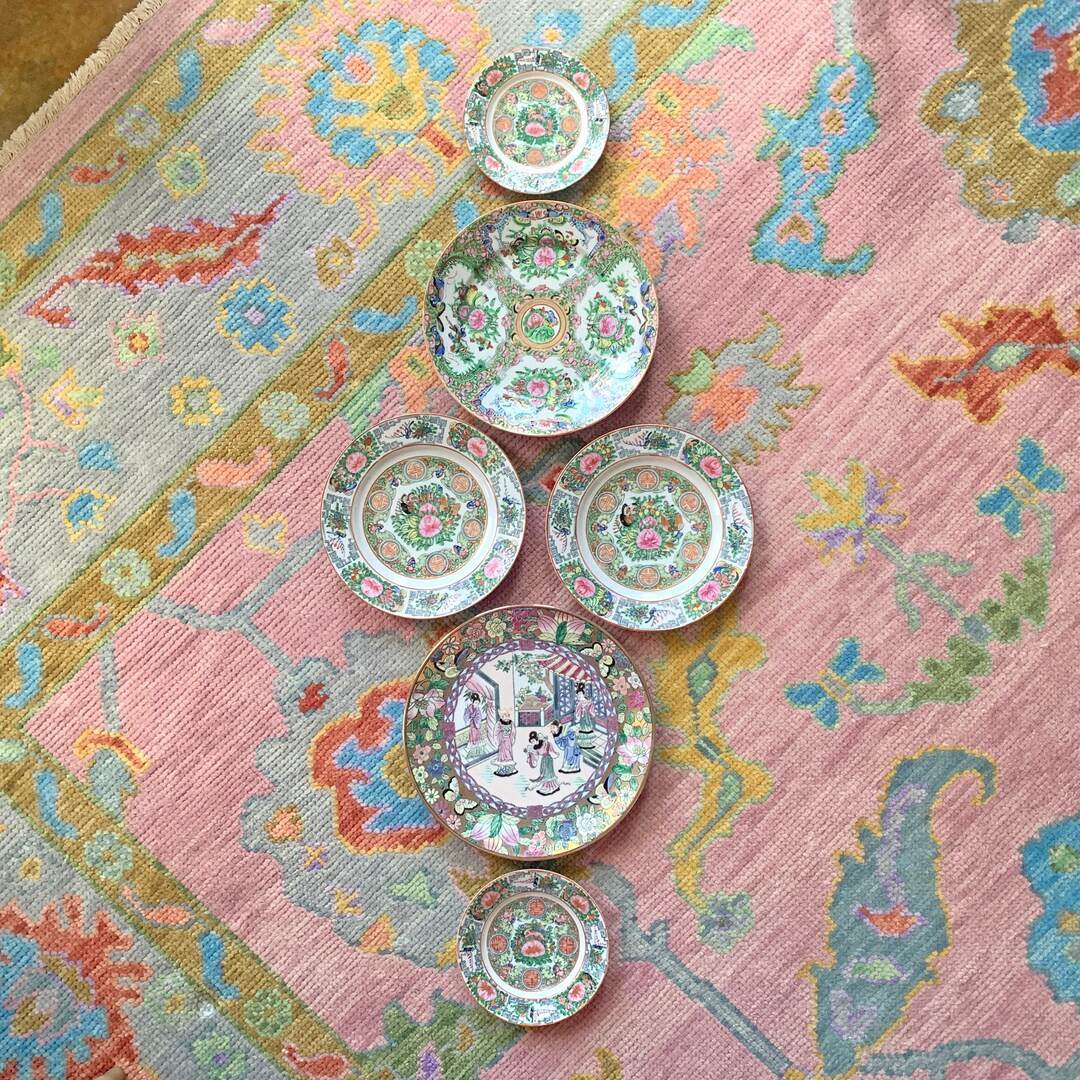 Antique Famille Rose Mix and Match Plate Wall SELECTION IN - Etsy | Etsy (US)