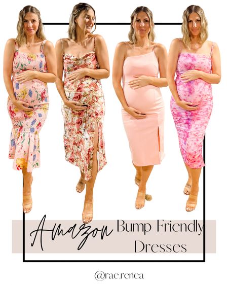The perfect dress for: a baby shower, date night, wedding guest, summer party 🤗
Wearing a Small in the first dress and a Medium in the rest. 
All have good comfy stretch for the bump. 
Can be work postpartum too since they’re not maternity. 
Summer Dress | Amazon Dress | Amazon Styles | Bump Friendly | Bump Styles | Pink Dress | Floral Dress | Baby Shower Outfit

#LTKbaby #LTKbump #LTKstyletip