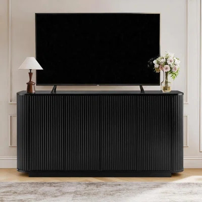 64" Modern Fluted Sideboard Buffet Cabinet - Storage Credenza | Wayfair North America
