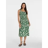Time and Tru Women's and Women's Plus Sleeveless Smocked Peasant Midi Dress, Sizes XS-4X | Walmart (US)