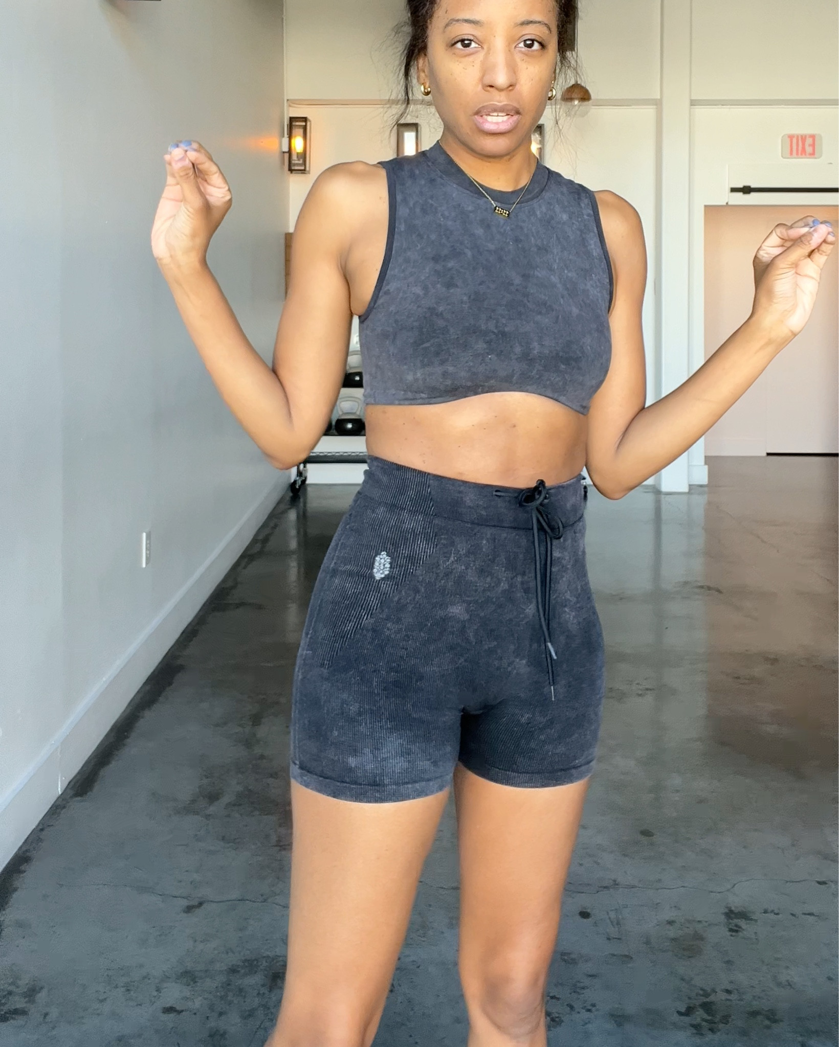 I love these as a set and as separates! So comfy. The biker shorts are a MUST! I’m wearing an extra small in both. 

#LTKOver40 #LTKActive