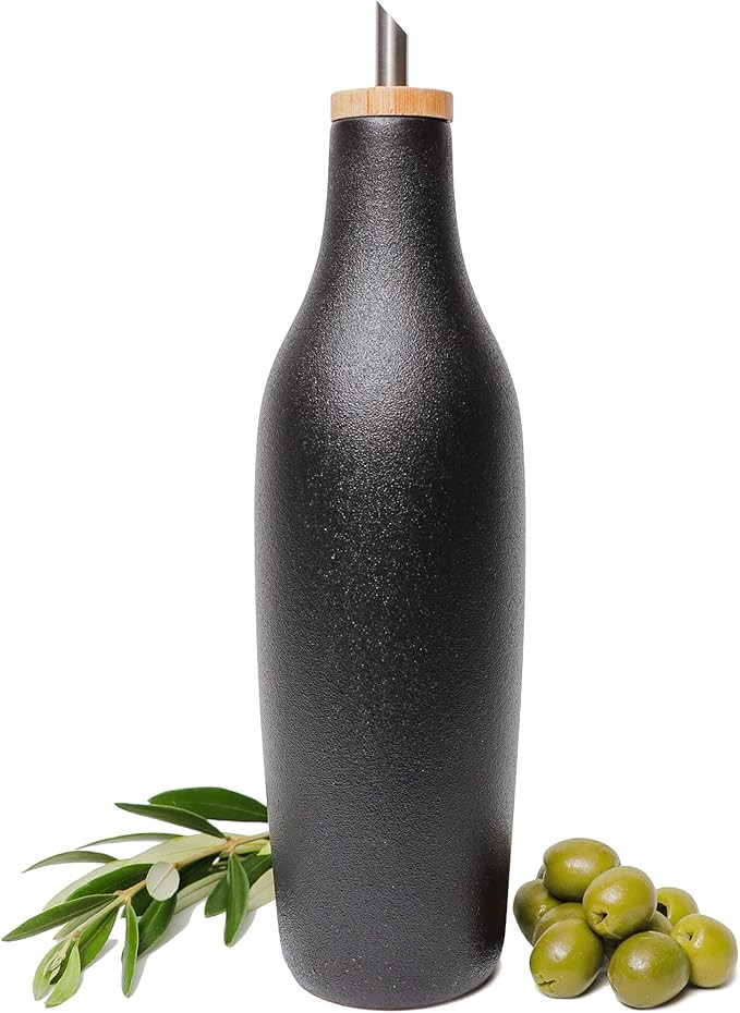 Grace Homewares Olive Oil Dispenser Bottle Stoneware Ceramic for EVOO or Vinegar | Modern Design ... | Amazon (US)