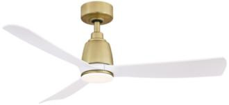 44" Fanimation Kute Brushed Satin Brass Damp LED Ceiling Fan (86M13) | LampsPlus.com