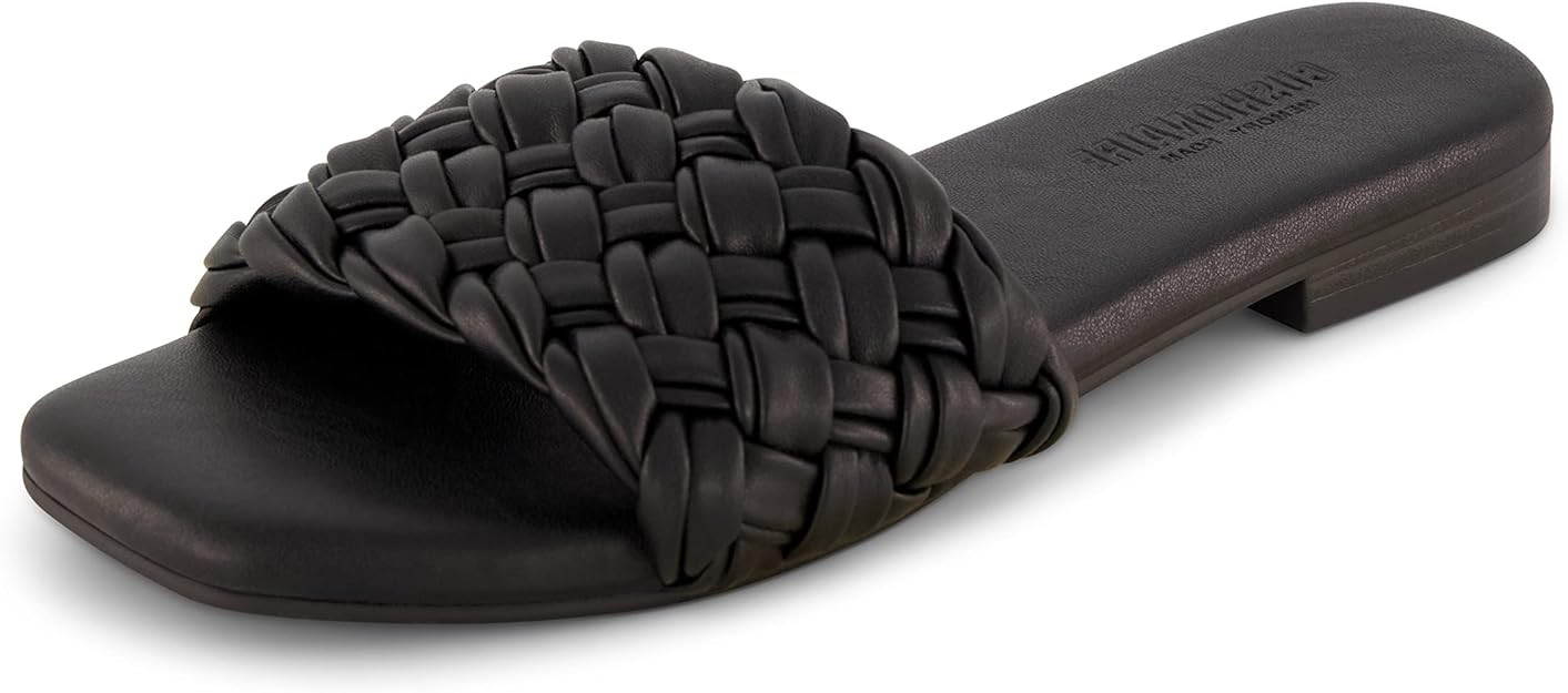 CUSHIONAIRE Women's Fez woven slide sandal +Memory Foam, Wide Widths Available | Amazon (US)