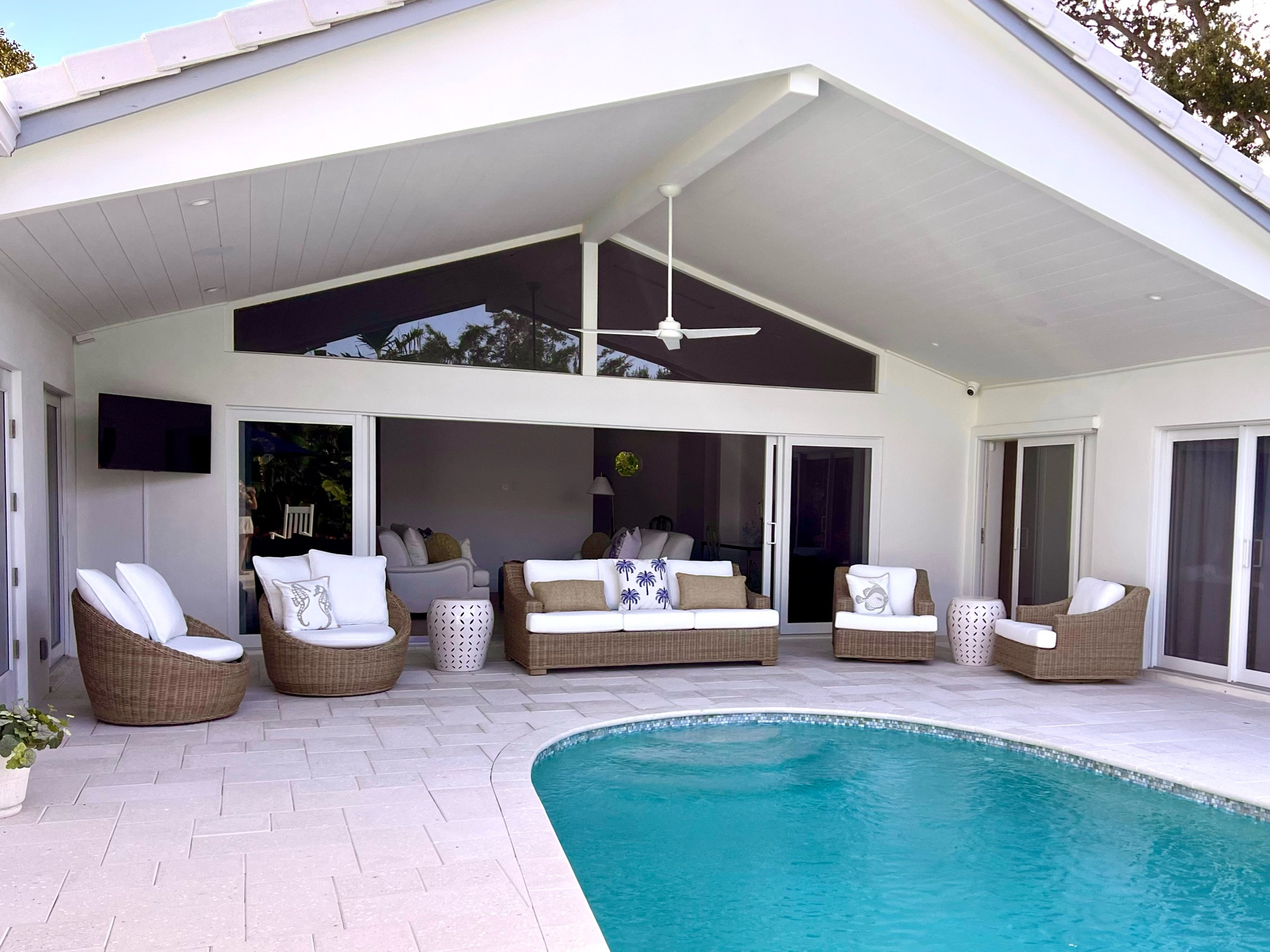 Relaxation is easy when poolside. Wicker patio furnishings. Is a great time to order for your winter get-away. 

#LTKSeasonal #LTKHome