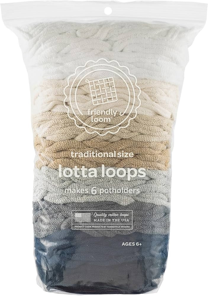 friendly loom Quality Cotton Weaving Loops in Neutral Colors – 7” Traditional Size | Weave 6 ... | Amazon (US)
