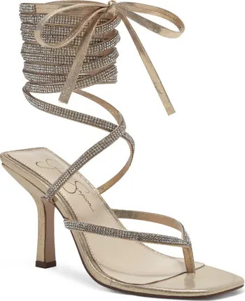 Jessica Simpson Kelsa Ankle Tie Thong Sandal | Nordstromrack | Nordstrom Rack