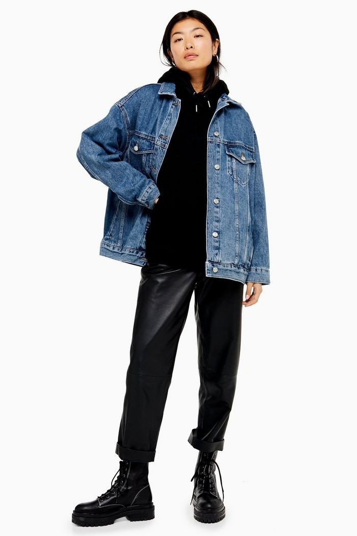 Blue Denim Super Oversized Jacket | Topshop UK