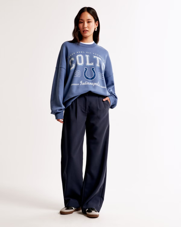 Indianapolis Colts Graphic Oversized Sunday Crew | Abercrombie & Fitch (US)
