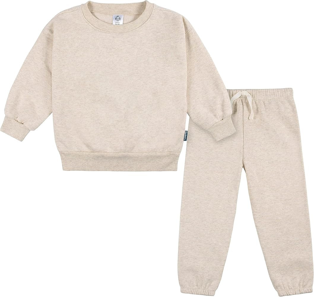 Gerber Baby Girls' Toddler 2-piece Fleece Sweatshirt and Jogger Set | Amazon (US)